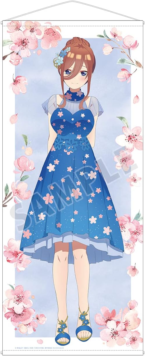 Amazon 映画 五等分の花嫁 描き下ろしイラスト 三玖 桜ドレスver 等身大タペストリー アニメ 萌えグッズ 通販