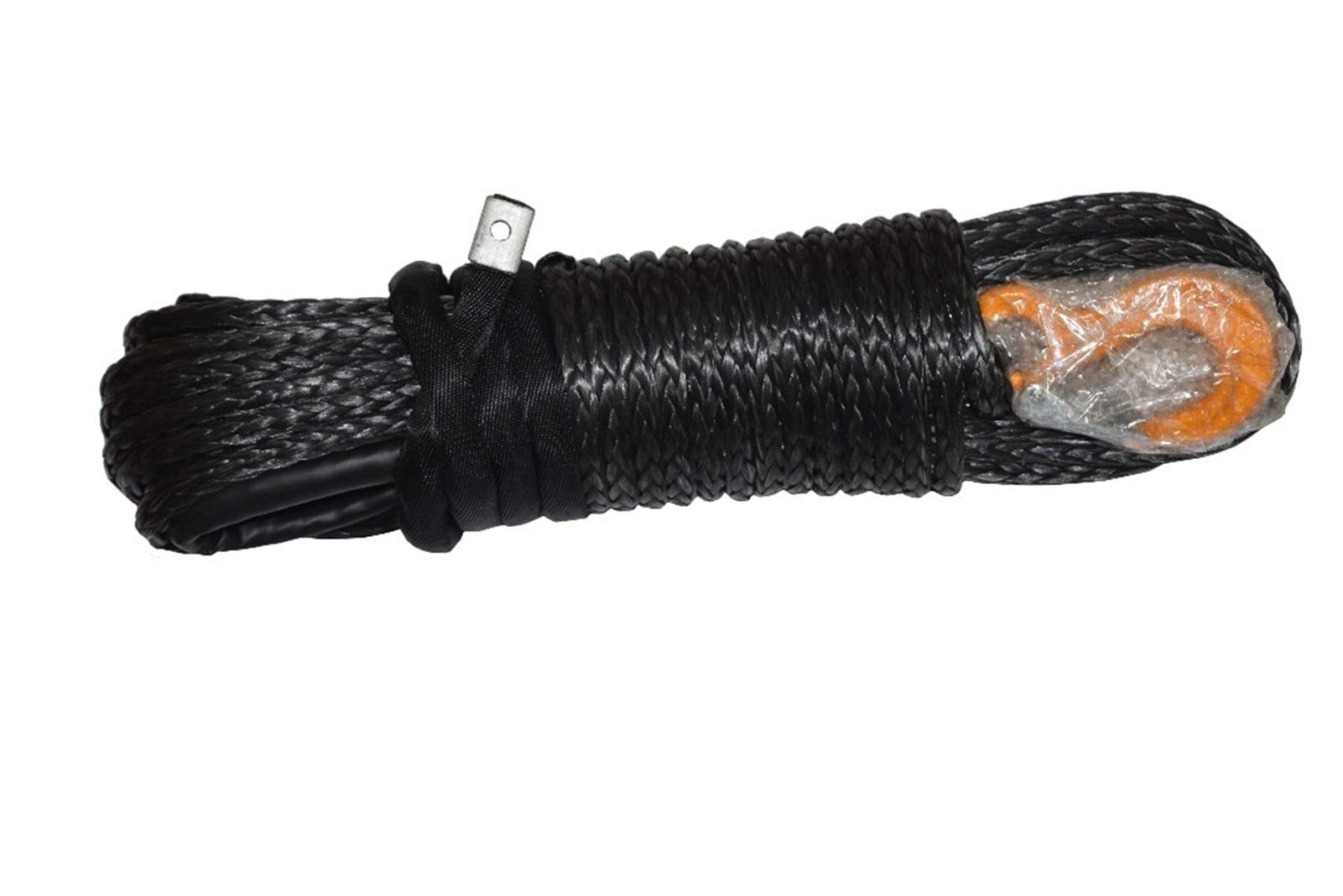 Winch Rope, Black 10mm*30m Synthetic Rope,ATV Winch Cable,UTV Winch Accessaries,Off Road Rope