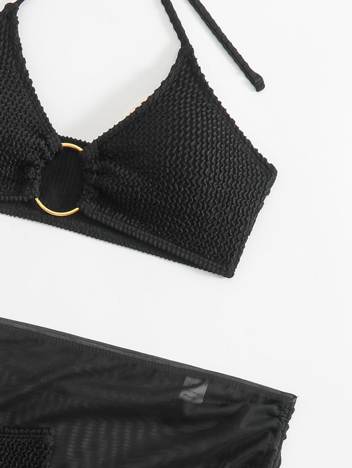 Womens Swim Skirt High Waisted Bikini Sets Tummy Control Swimsuits Summer Beach Bikini Three-Piece Set - Image 6