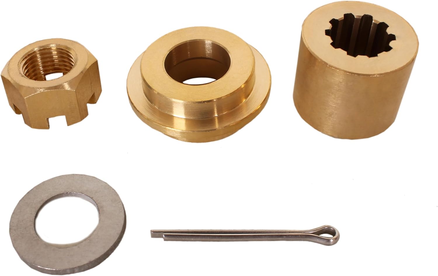 Boat Motor 6L2-45987-00 6L2-45987-01 18-73979 Propeller Spacer 1, 689-45997-00 Spacer 2, 92990-14200 Plain Washer, 90171-14013 Castle Nut, 91490-30030 Cotter Pin for Yamaha Outboard Engine 20HP 25HP 3