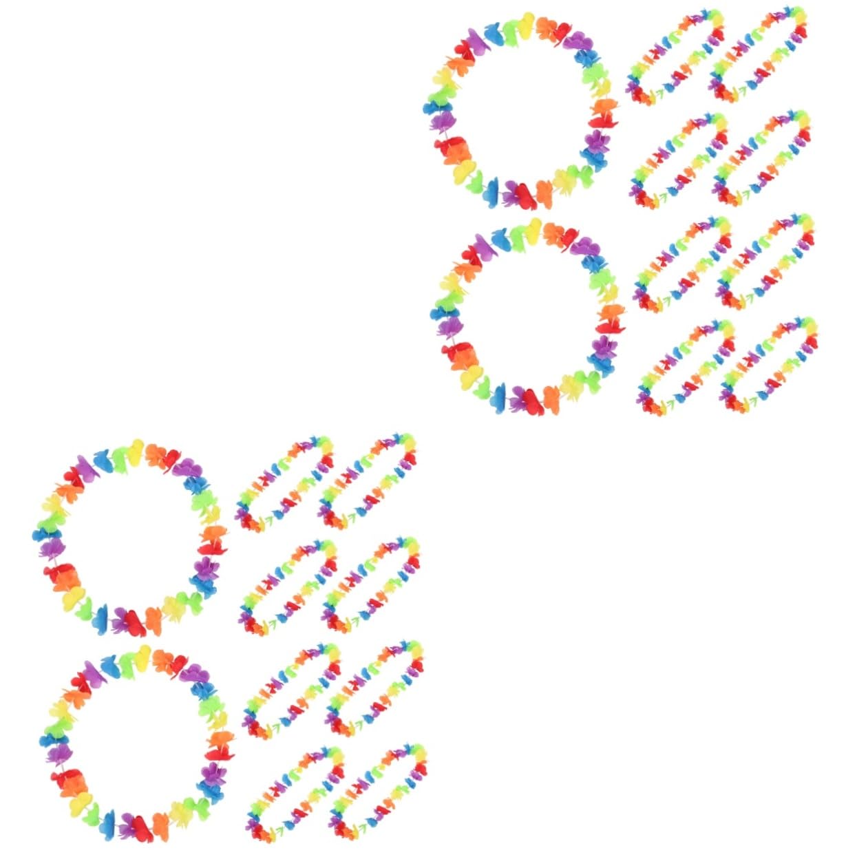 Zerodeko 20piezas Guirnalda Hawaiana De Flores Para Fiestas Tropicales y Cumpleaños Collar Floral Para Bodas y Eventos Accesorio Para Disfraces y Fotografía