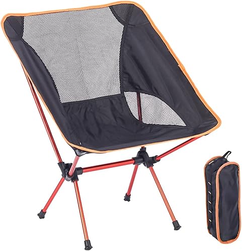 AOESIN Silla de camping portátil, silla plegable ligera para senderismo, playa, carga máxima de 220 libras, aluminio 7075 de grado aeronáutico,