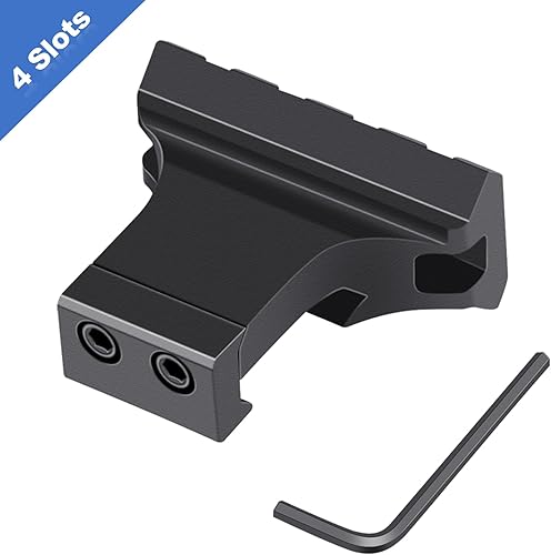 Miniatura 3 de 90  Picatinny Offset Rail Mount, 3 4 5 ranuras 90 grados Offset Picatinny Rail Mounts Aluminio Bajo Perfil Adaptador para Linterna Laser Visión