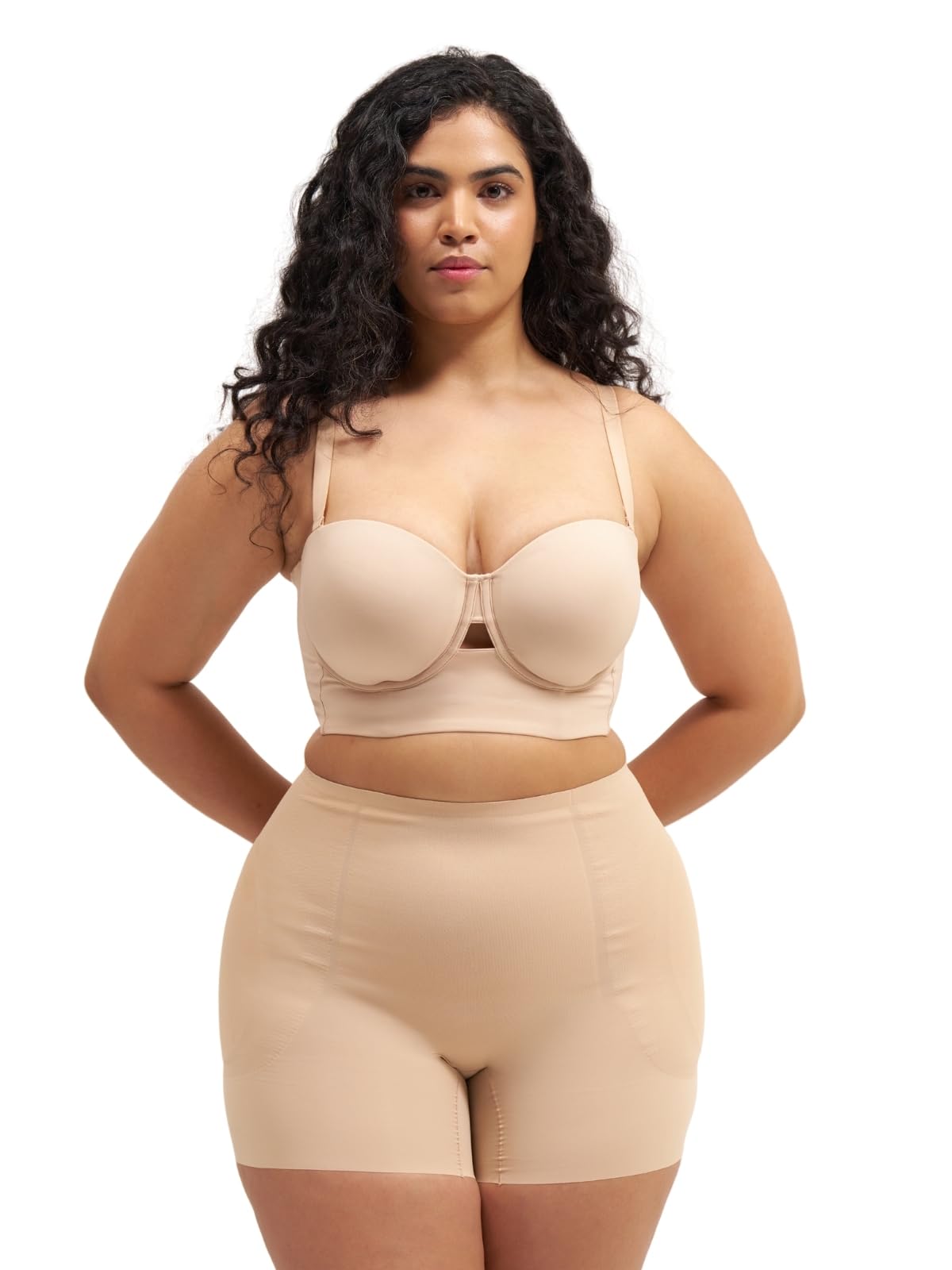 underneat Women Hip Dip Shapewear Shorts with Removable Pads | Seamless 360° Compression & No-Roll Waistband | Invisible Sculpting Shorts with Silicone Grip & All Day Comfort | Shape Recovery Pads-picture-10