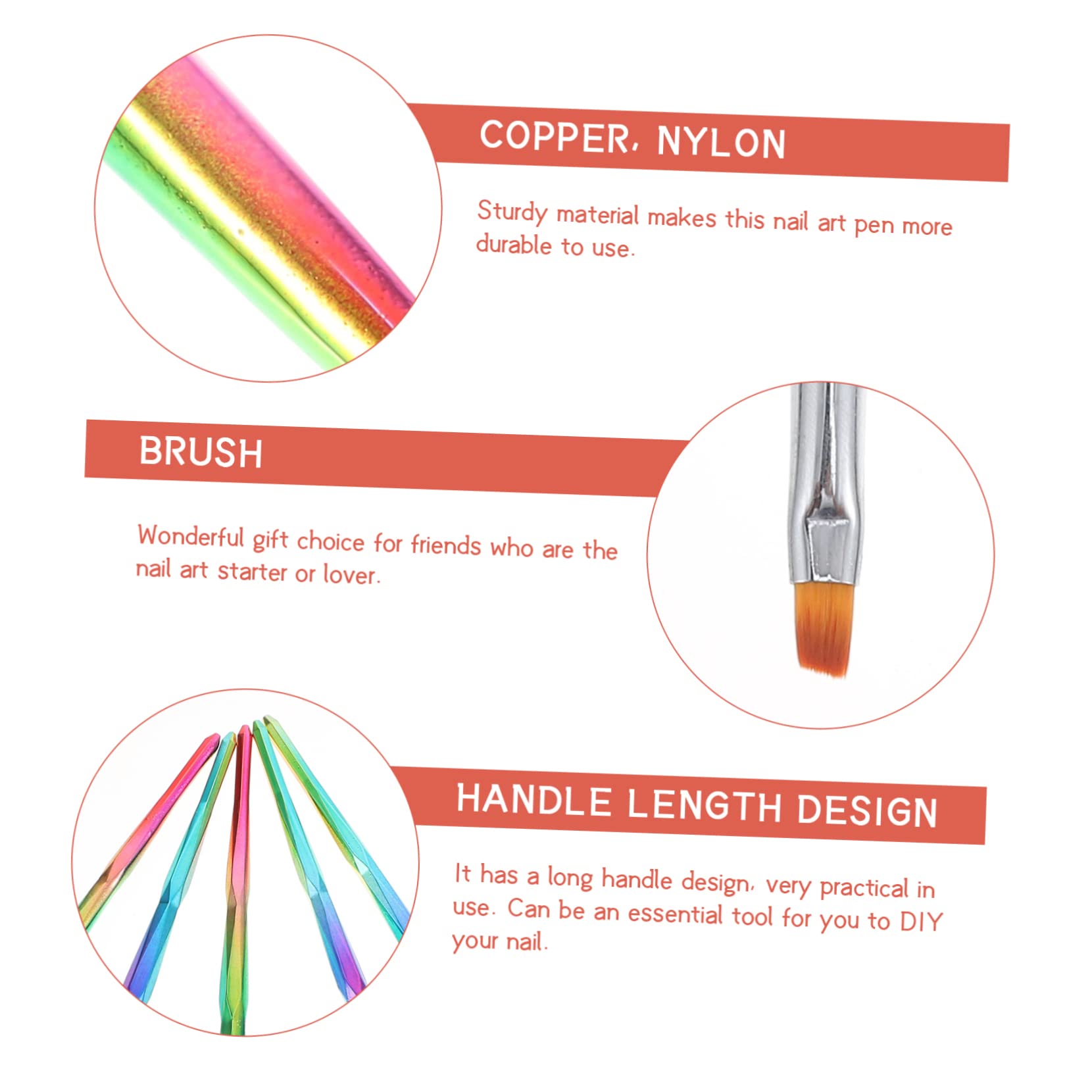 Healeved 24pezzi Penne Per Nail Art Professionale Con Pennelli Per Manicure Strumenti Per Decorazione Unghie Creativo Per Estetiste e Principianti
