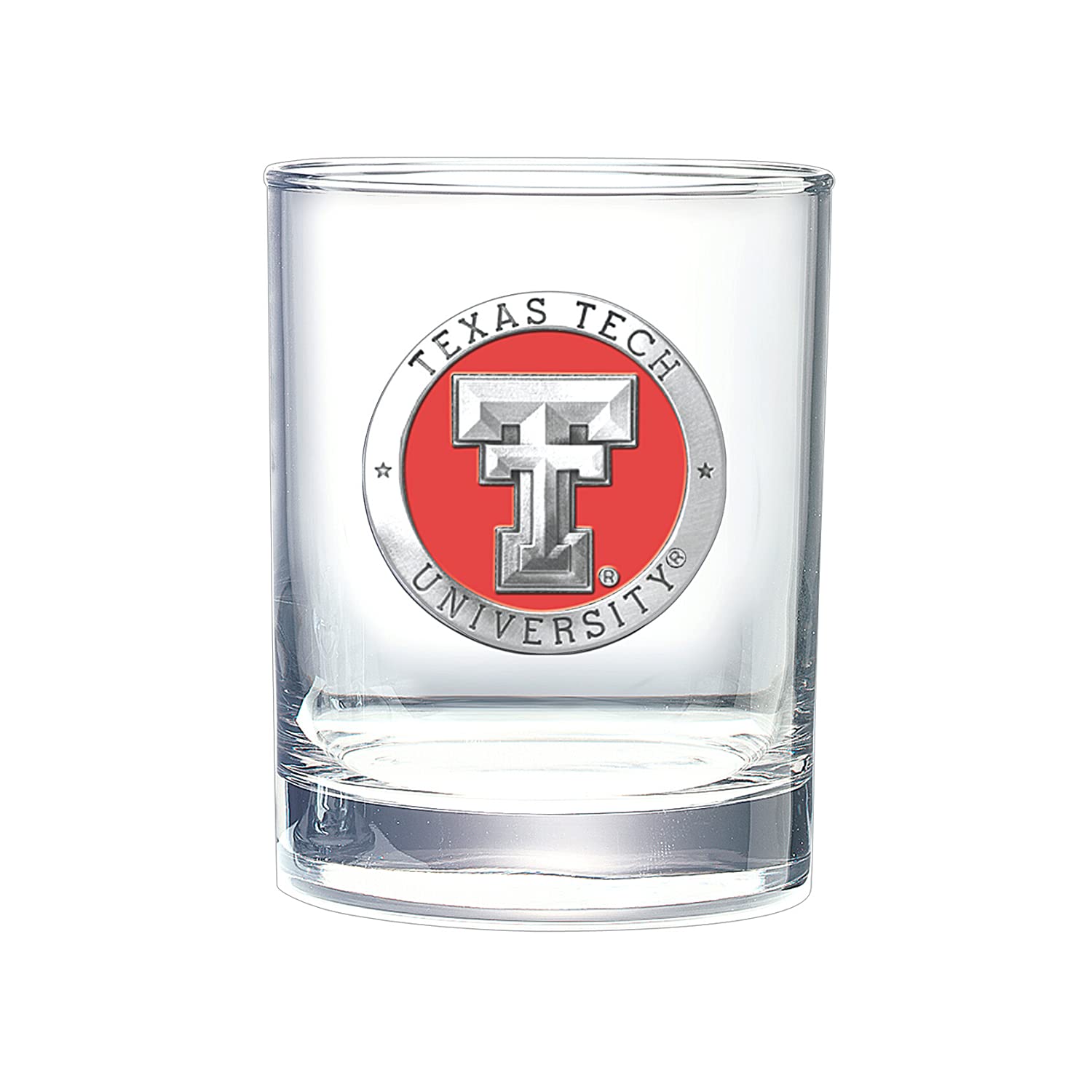 Heritage Pewter Texas Tech Double Old Fashion | Double Rocks Glass 14 OZ for Liquor | Expertly Crafted Pewter Glass