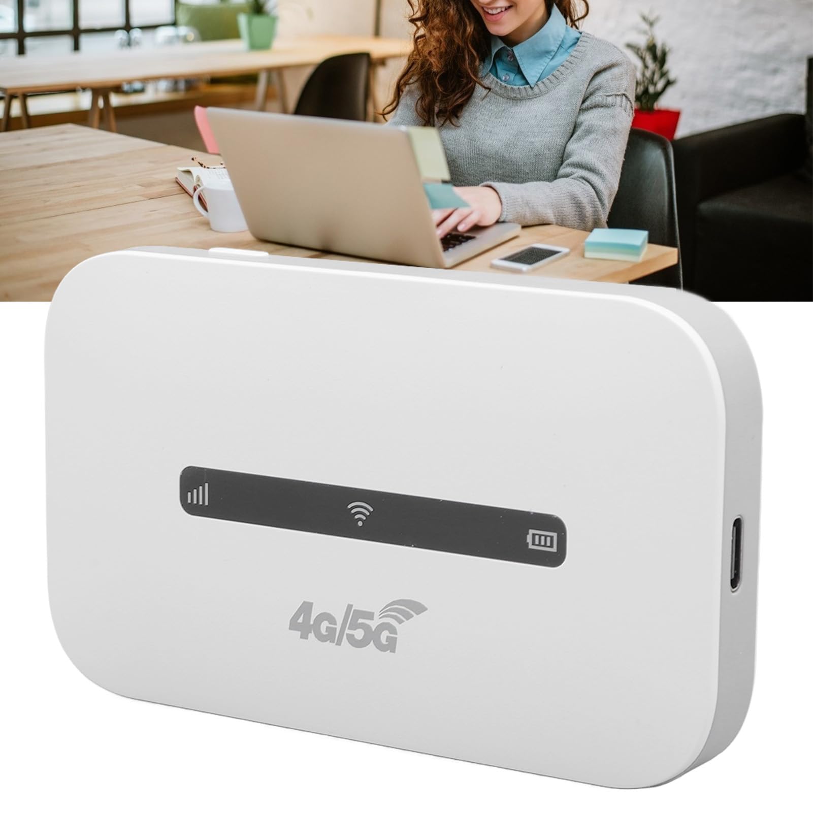 Routeur Portable 4G LTE Débloqué - Hotspot Mobile WiFi 300 Mbps, Connexion jusqu'à 10 Appareils, Compact pour Voyage, Maison et Bureau