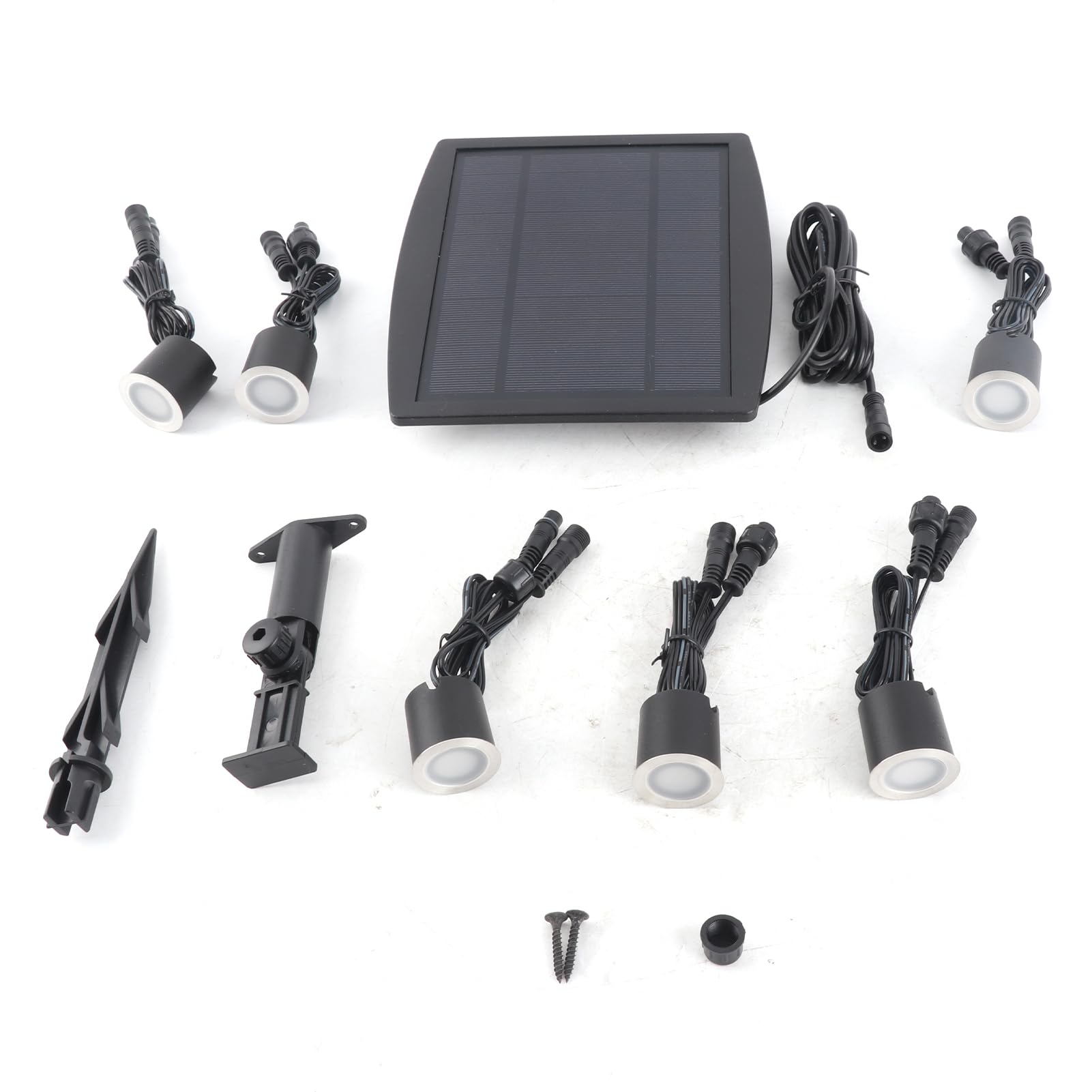 Kavolet 6 STÜCKE Solar Deck Lichter, Solar bodenleuchten aussen, 3,2 V 0,2 Watt Solar Bodenleuchten Aussen, IP65 wasserdichte Solar Garten Licht Sensing Garden Paths U-Lampe LED Stehleuchte