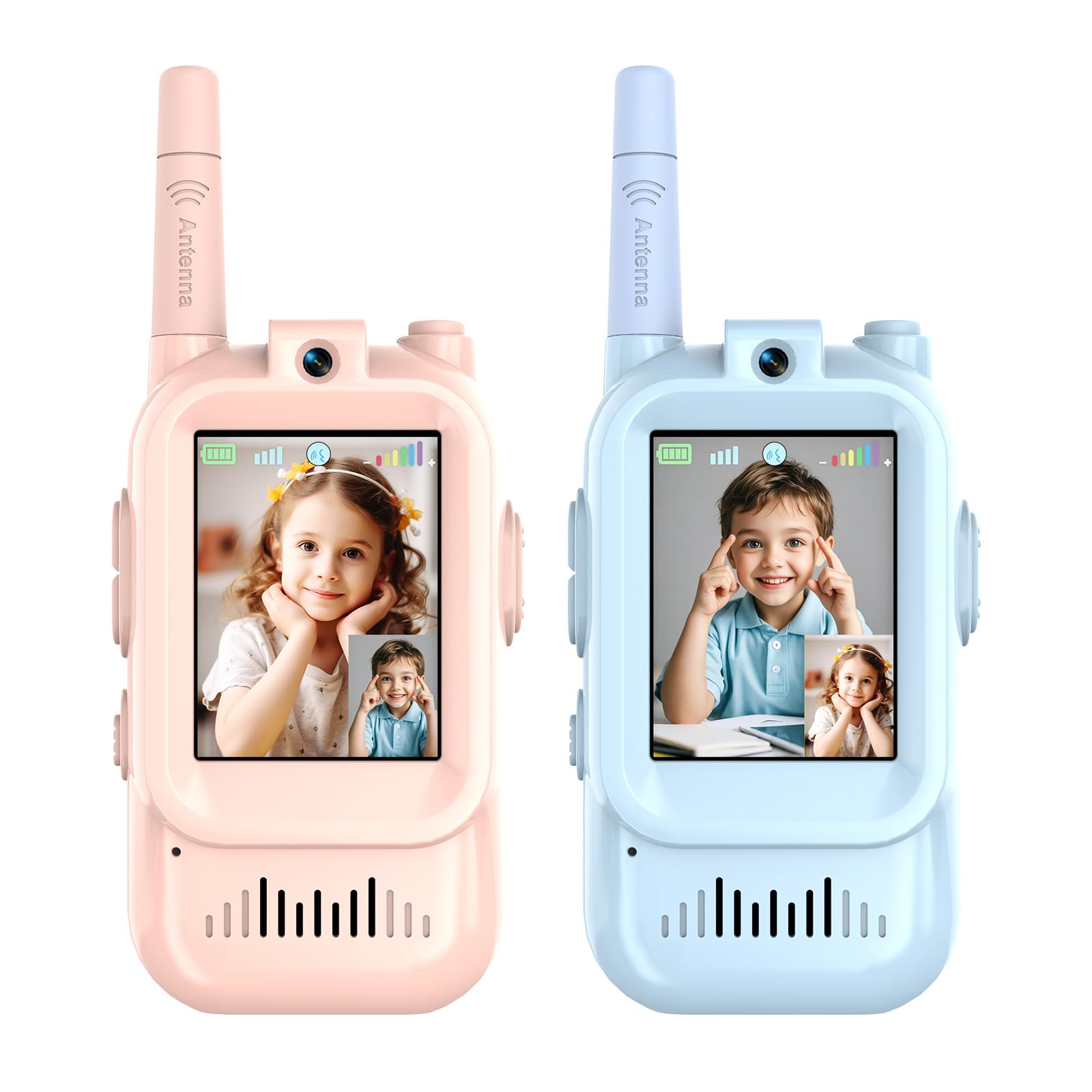 Video Walkie Talkies for Kids, Rechargeable 2 Way Radio Toys for Ages 3-12