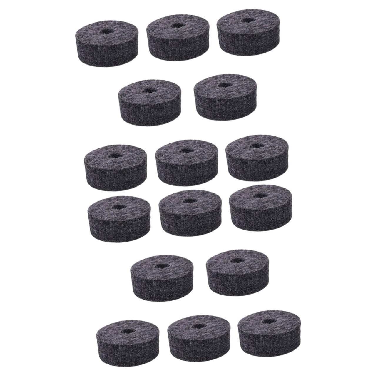 FAVOMOTO 2sets Drum Dampener Kit Felt Washers for Bass Drum Hoop Cymbal Felt Pads Set (grey) 8pcs*2
