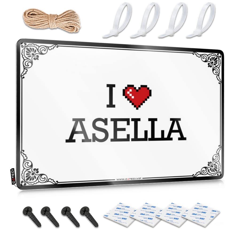 Fzfn Colour I Love Asella Fun Stuff Western - Vintage Wall Art Sweet Vintage Wall Art(30X40cm)