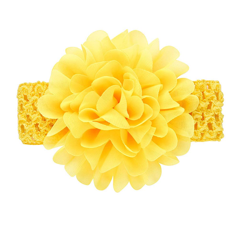18 Pcs Bébés Filles Bandeaux En Mousseline De Soie Fleur Doux Élastique Bande De Cheveux Accessoires Cheveux pour Nouveau-nés Nourrissons Tout-Petits