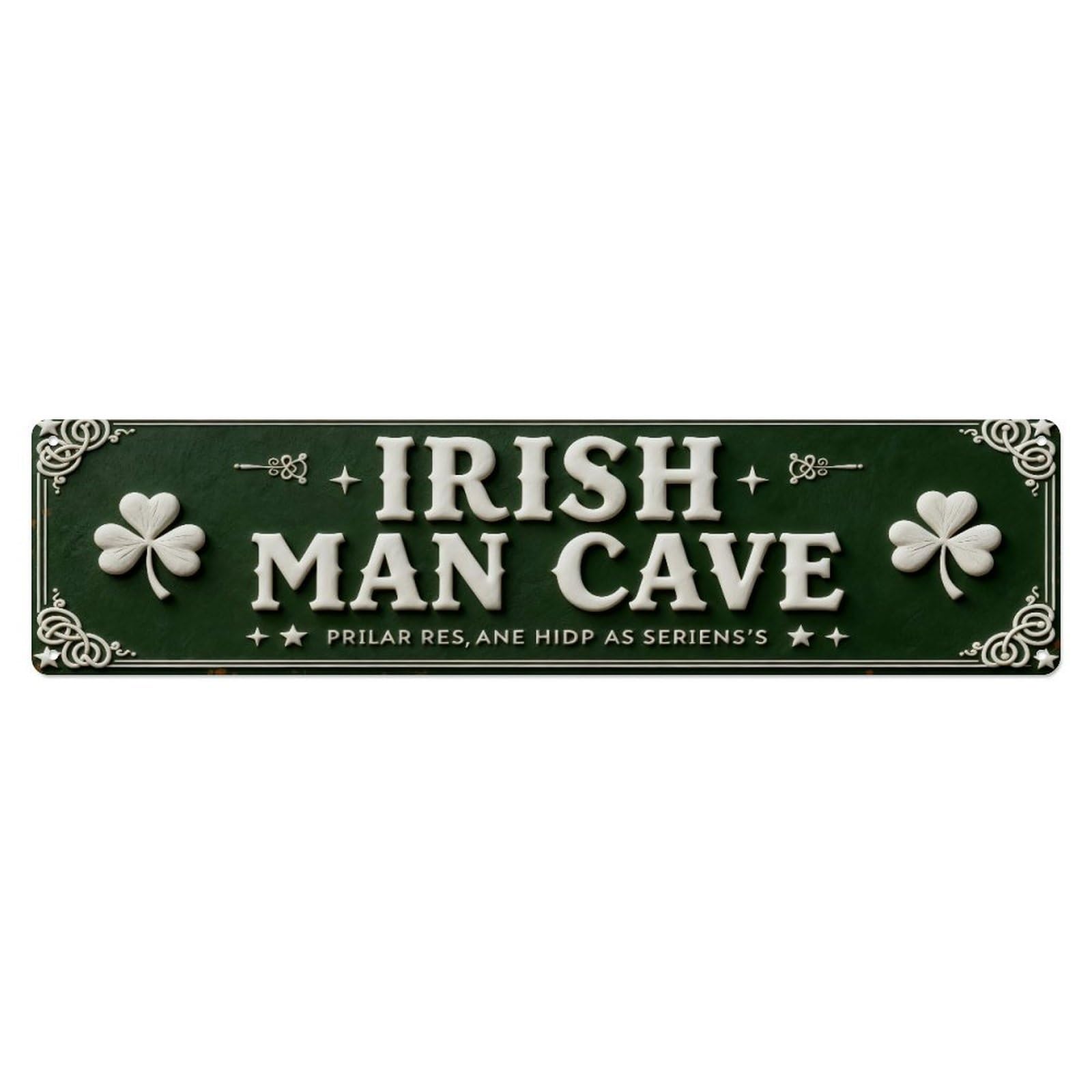 Irish Man Cave Sign Metal Tin Sign Plaque