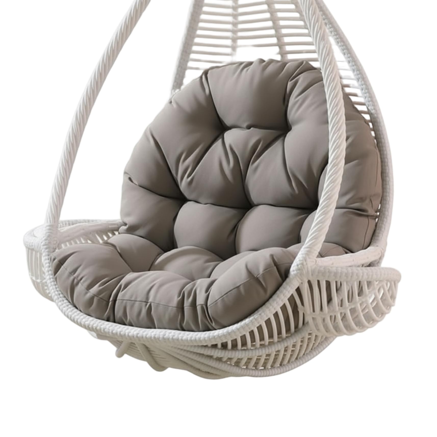 Neptuiby Egg Chair Cushion Egg Chair Cushion Replacement Swing Water-Resistant Thick Padded Swing for Outdoor Hanging Chairs 47.2x31.5 Inch Dark Gray