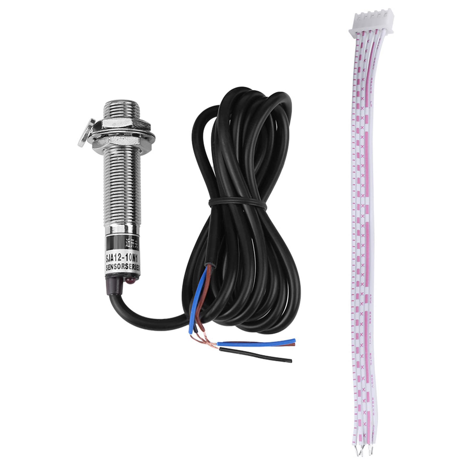 Cyfrowy tachometr z wyświetlaczem cyfrowym 4-cyfrowy panel LED + czujnik zbliżeniowy do pomiaru temperatury ciśnienia fizycznego ilości (czerwony/niebieski) (czerwony)