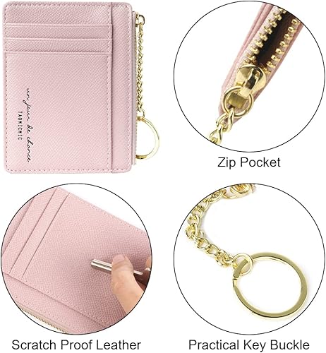 Miniatura 3 de URAQT Cartera para tarjetas de crédito, cartera ultradelgada de cuero a la moda, funda delgada y minimalista para tarjetas de crédito, carteras de