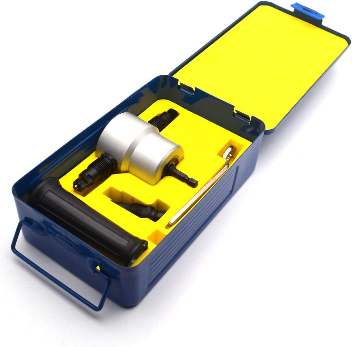 🔥 Flash Sale Antrader Metal Sheet Double Headed Nibbler Cutter Drill Attachment Cutting Tool with Wrench and Parts 5pcs Hole Saw Set Best Cyber Monday 🔥 Antrader Metal Sheet Double Headed Nibbler Cutter Drill Attachment Cutting Tool with Wrench and Parts 5pcs Hole Saw Set