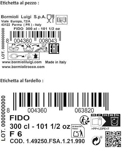 Vista 4 de Bormioli Rocco Fido Glass Square Jar, 3 Liter