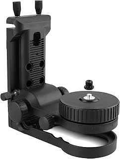Firecore Fine-tuning Bracket L-shape Laser Level Adapter Multifunctional Magnetic Pivoting Base for Wall & Ceiling Mount, 360° Adjustable Support with 1/4" and 5/8" thread - FM360