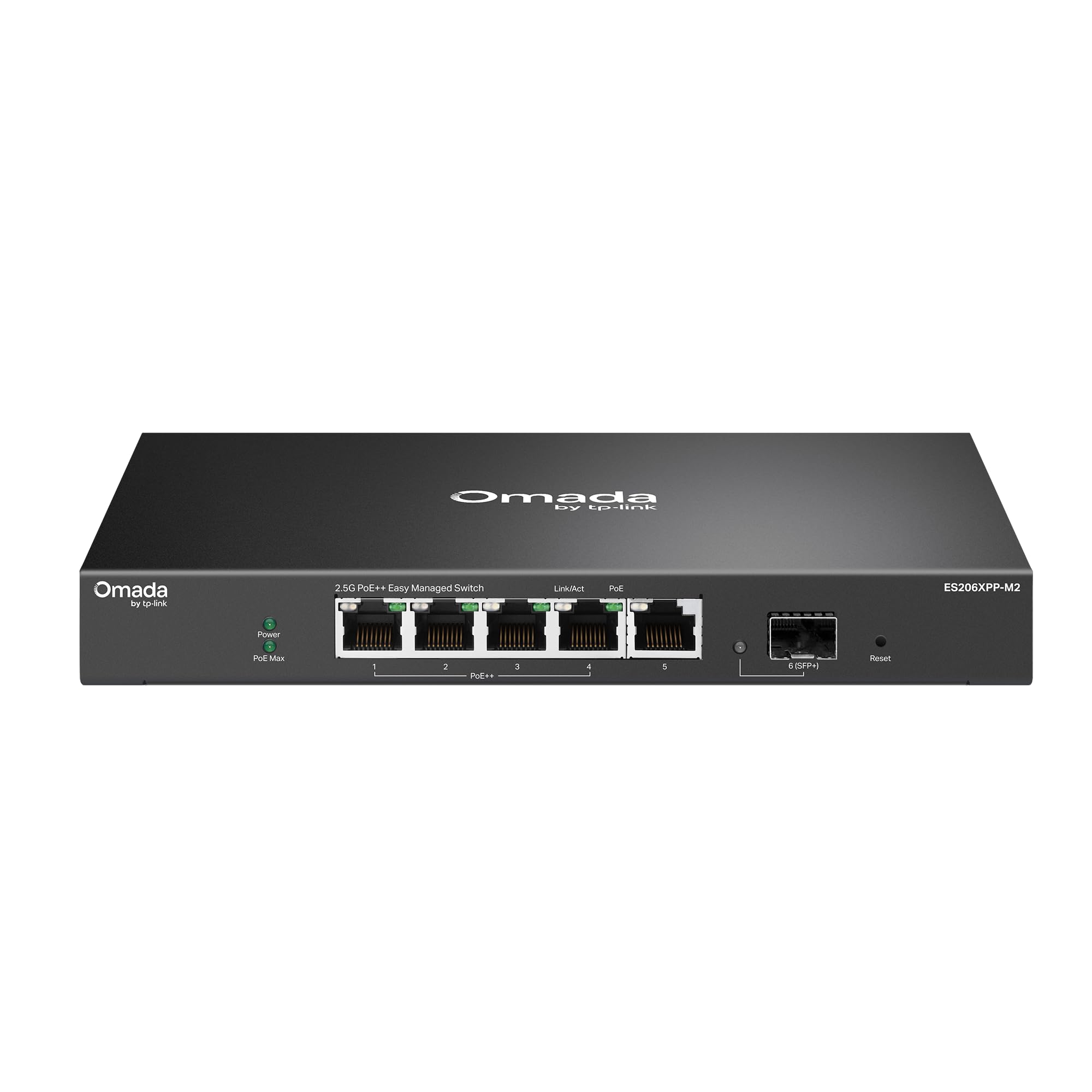 TP-Link Omada - Interruttore PoE a 5 porte, 2,5 G, facile da gestire, bilancio 120 W, PoE++ Conforme, porta SFP+ 10G, recupero automatico PoE, VLAN, prevenzione di loop automatico, senza fan, gestito