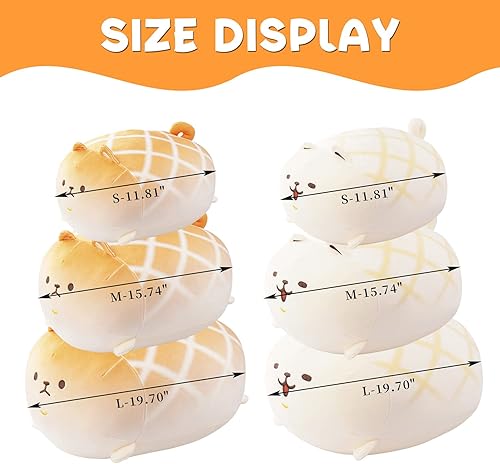 Miniatura 5 de DENTRUN Juguete de peluche Shiba Inu, almohada suave con forma de perro y pan, linda muñeca Akita, el mejor regalo para niños, niñas, niños,