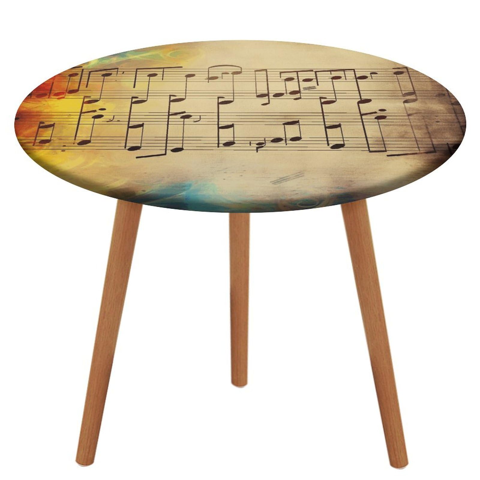 Nappe ronde ajustée lavable anti-vent pour table extérieure