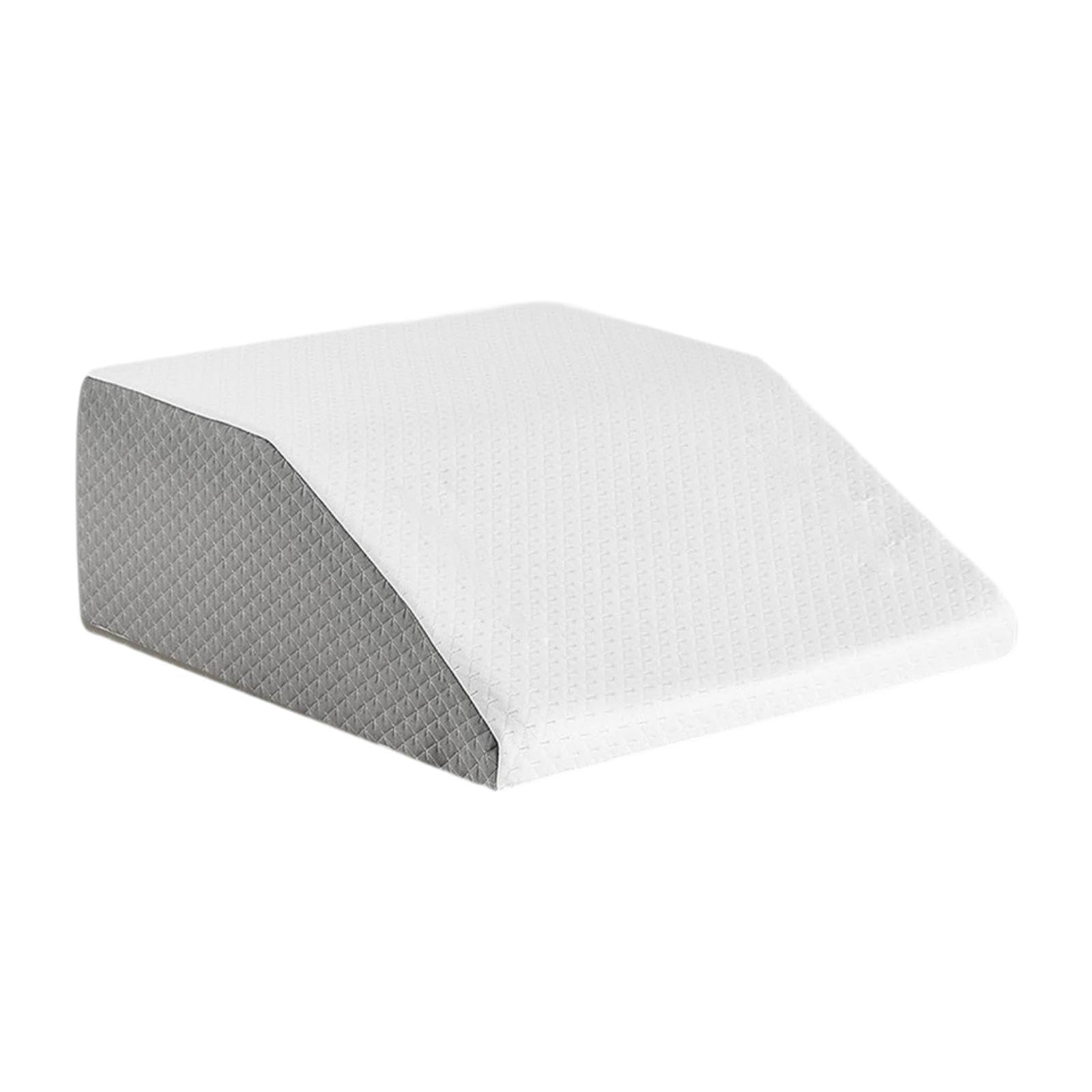 Almohada para Piernas Cojín de Soporte de Elevación Cama y Sofá Almohada Fabricada en Espuma y Poliéster Adecuada para Postura, Blanco, Individual