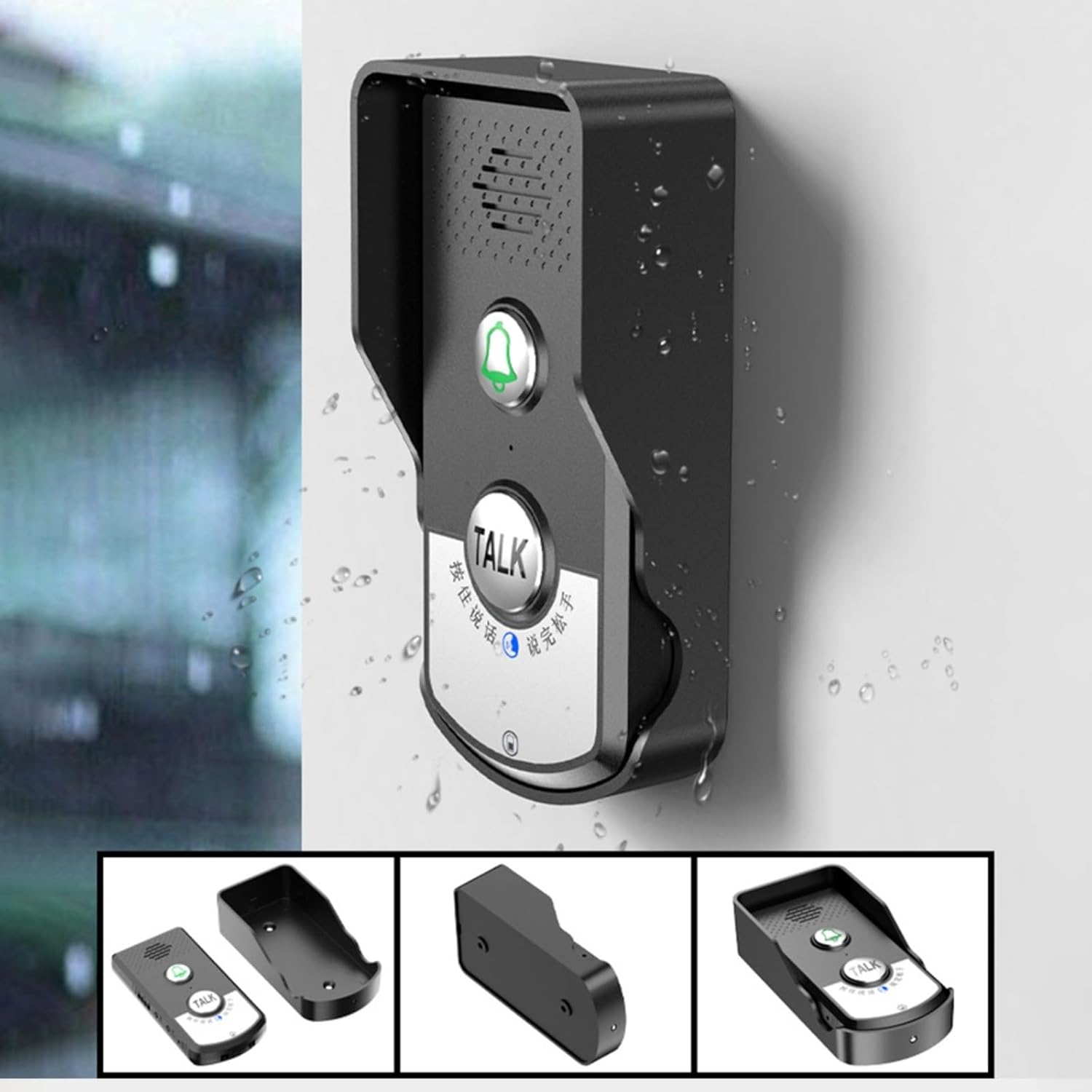 Wireless Intercom Doorbell,Waterproof Portable Indoor/Outdoor Smart Doorbell Two Way Talk Intercom Doorbell Intercom Kit for Home,1000M Long Range Intercom(White) 6 61BzYIh8zDL. AC SL1500