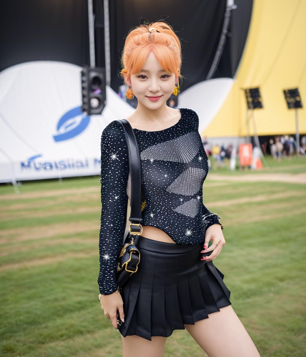 Sparkly Rave Outfits for Women, Sexy Hollow See Through Mesh Fishnet Long Sleeve Rhinestone Bodysuit Tops - Image 3