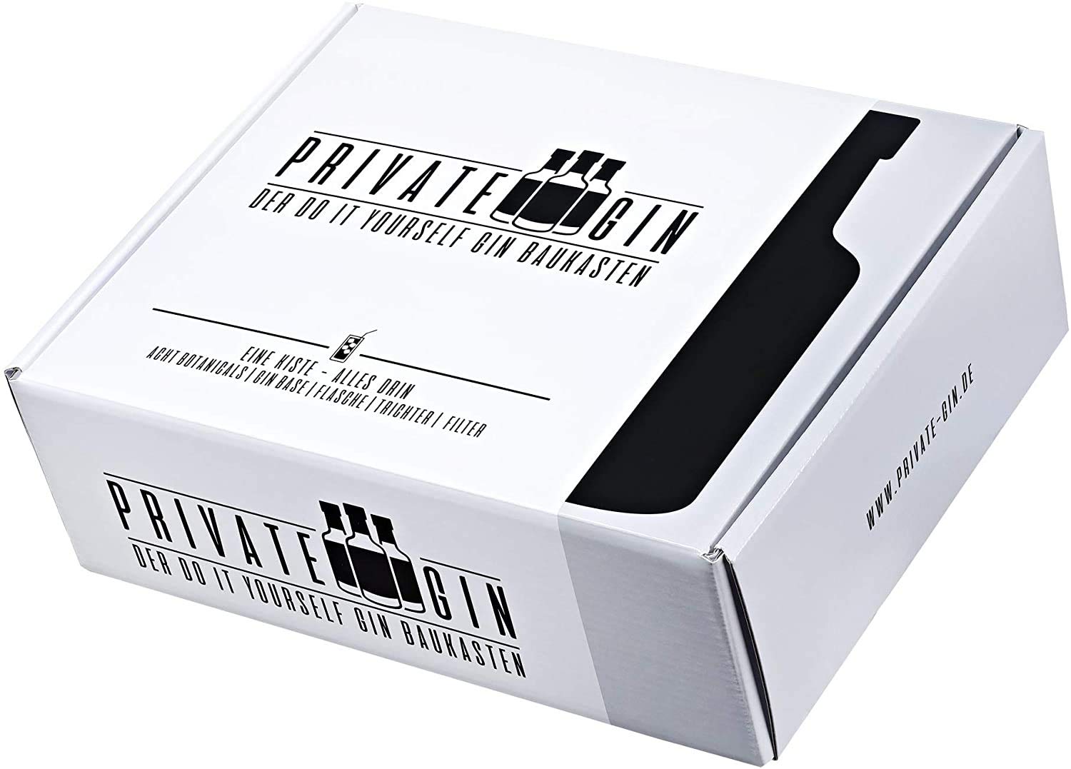 Private-Gin selbermachen - Gin Baukasten - All inclusive Set - Geschenk für Männer - Gewürze und Basis (1 x 450ml)
