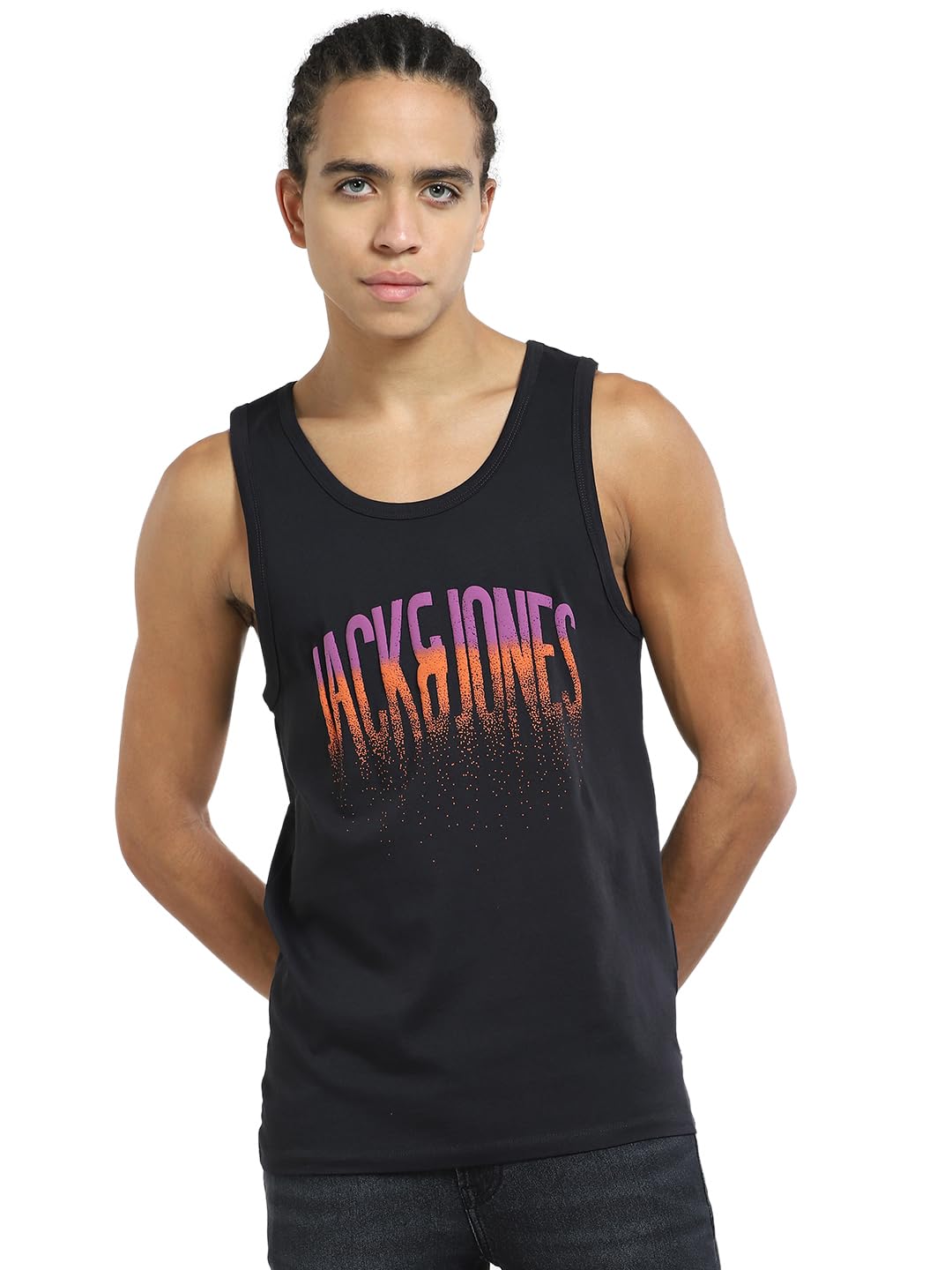 Men's Cotton Printed Regular Fit Vest-image-2