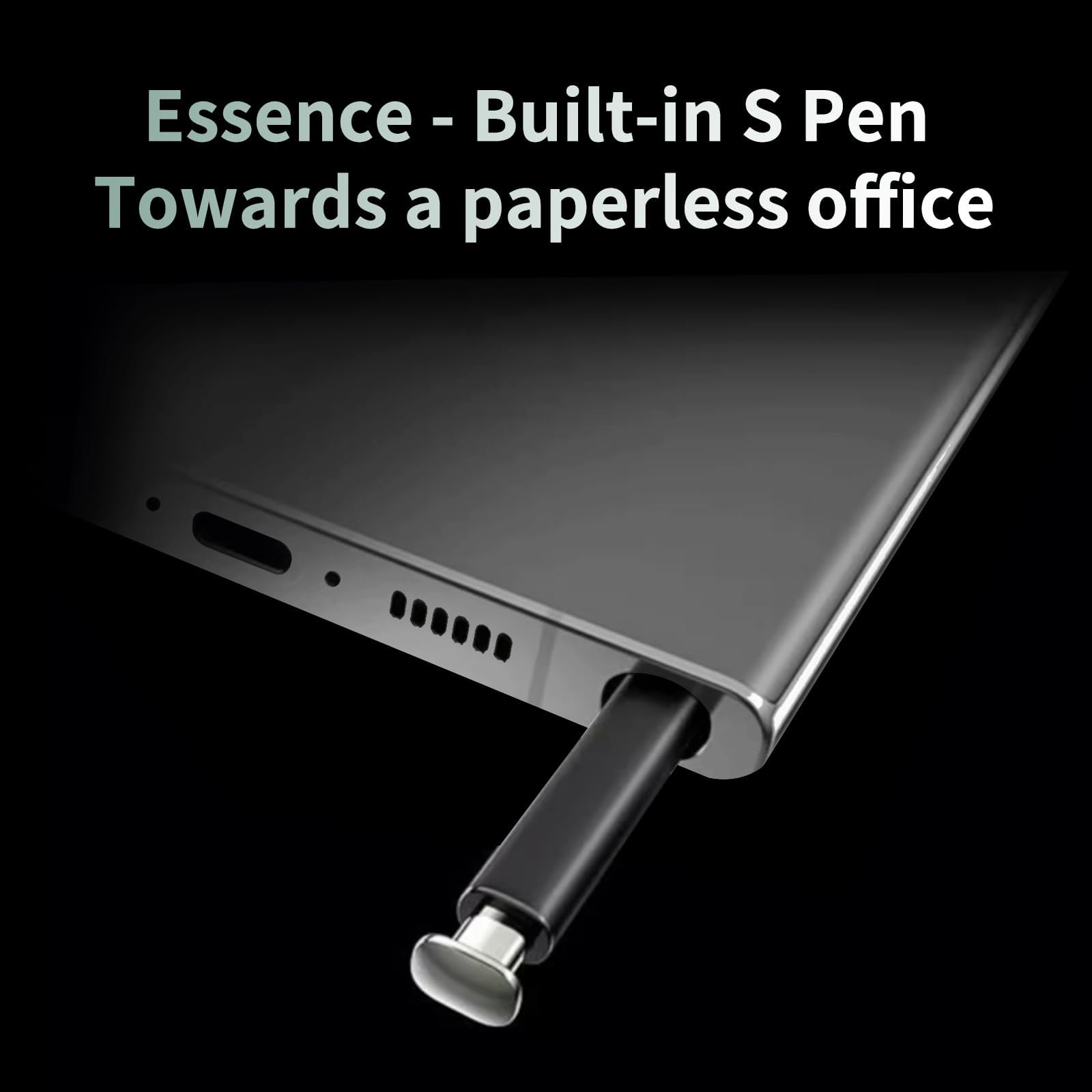 C24 Ultra Unlocked Smartphones,Built in Pen,6.82 HD Screen 8+256GB Cell Phones,Android 14 6800mAh Long Battery Life 5G Phone,Dual SIM/Fingerprint Unlock/Face ID.(Black)