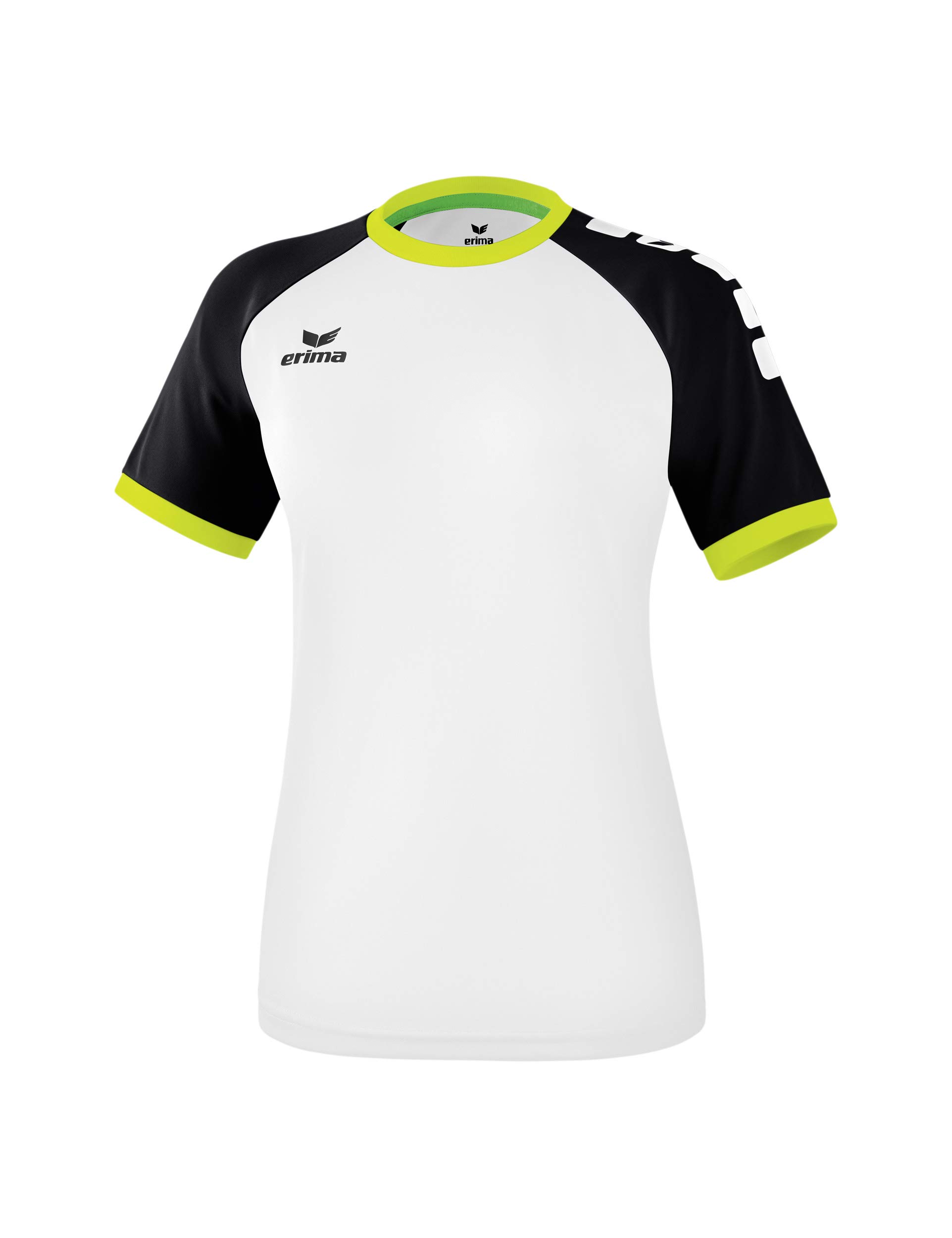Erima Women Zenari 3.0 Jersey Shirt - White/Black/Lime Pop, 38