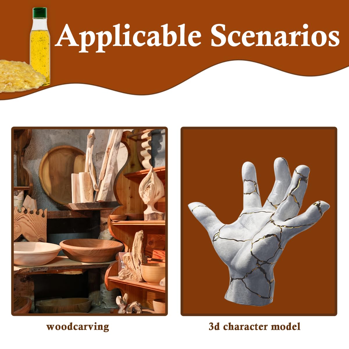 Copos de goma laca de 17.6 onzas/1 libra, acabados de madera para manualidades, acabado de goma laca amarillo claro para el hogar de madera, restauración de arte de madera y modelos de
