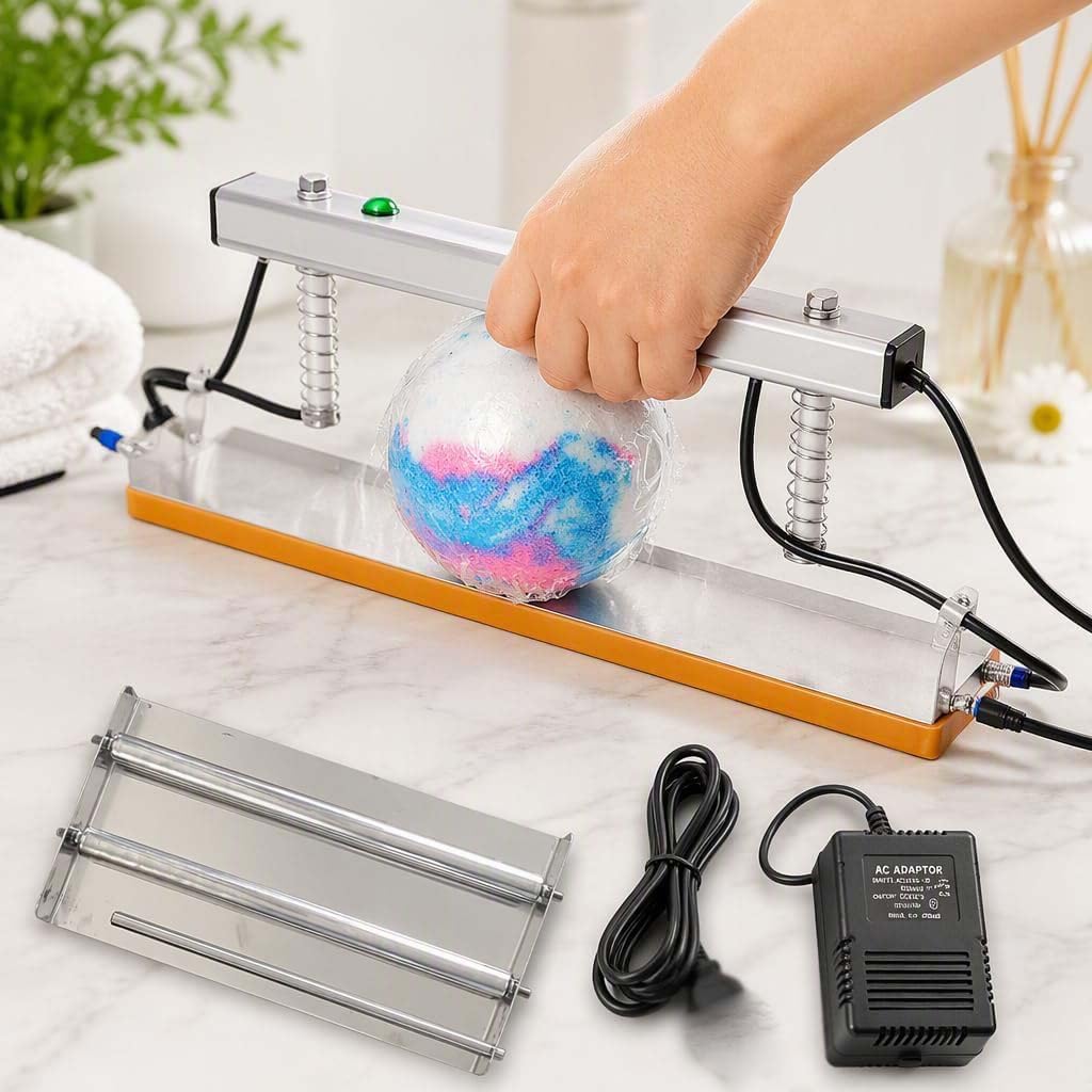 Scelleuse manuelle de film plastique bombes de bain, scelleuse thermique compacte, largeur de scellage de 500 mm, lemballage du sel et les loisirs créatifs, facile à utiliser