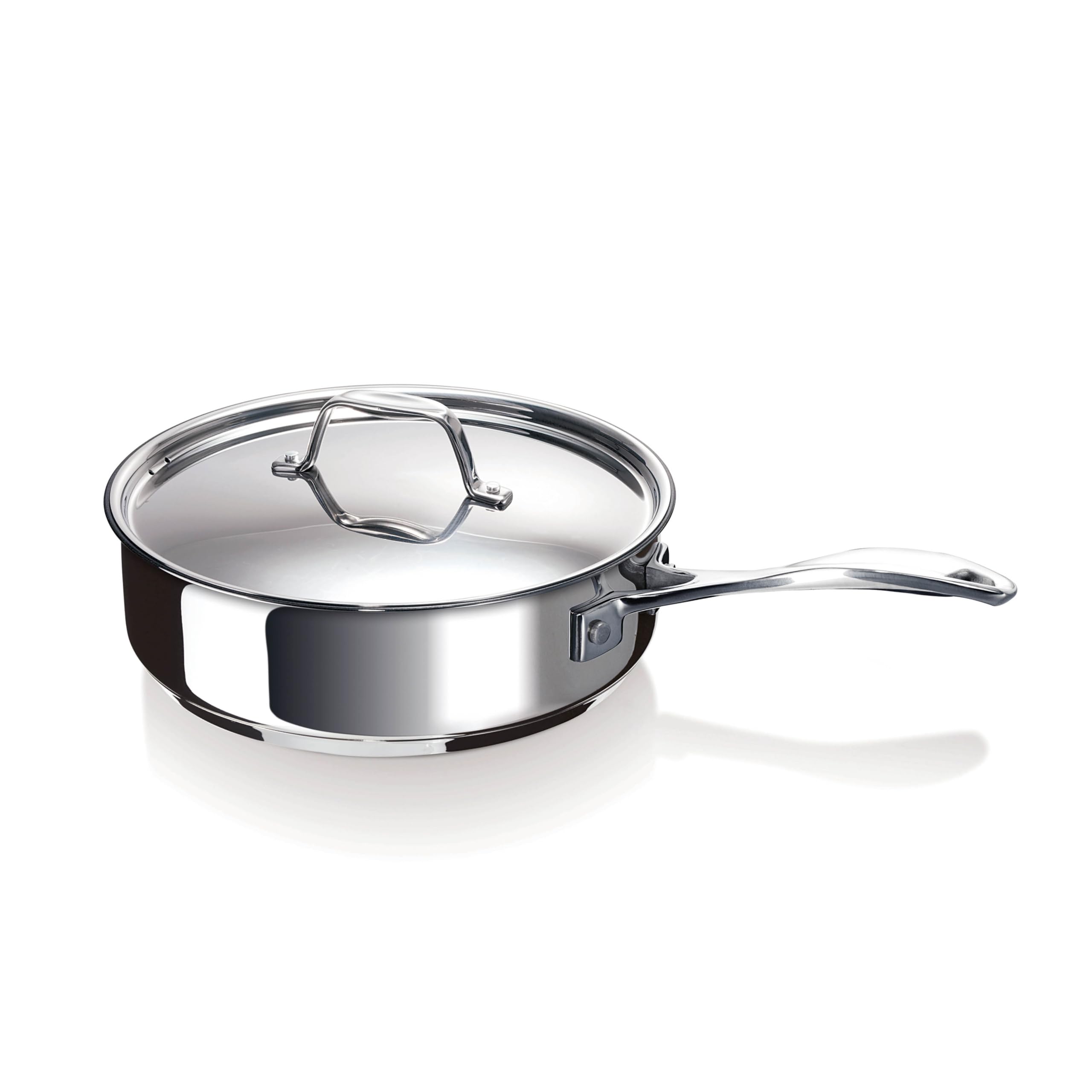 Beka Chef - Sauteuse Inox 18/​10 - 24 cm - Avec Couvercle - Tous feux Compatible Induction - Acier Inoxydable
