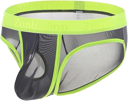 YAHWULAI Herren Slips Weich und Bequem Leichtgewicht Atmungsaktiv Geeignet für den Sommer Grau 2XL