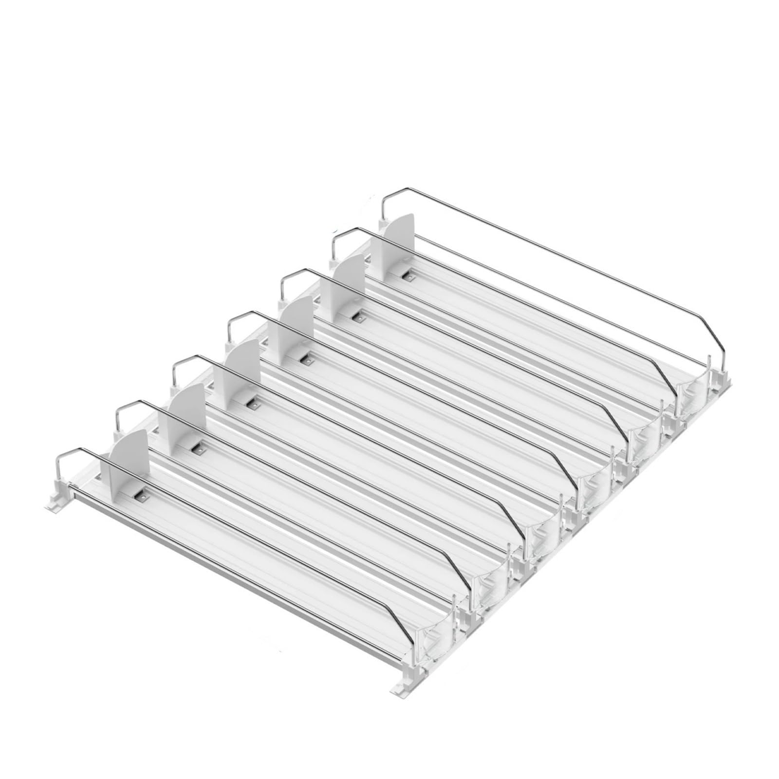 Dispensador de latas de refresco con empujador automático, soporte deslizante, 6 filas, estante de almacenamiento de alimentos enlatados for refrigerador de cocina