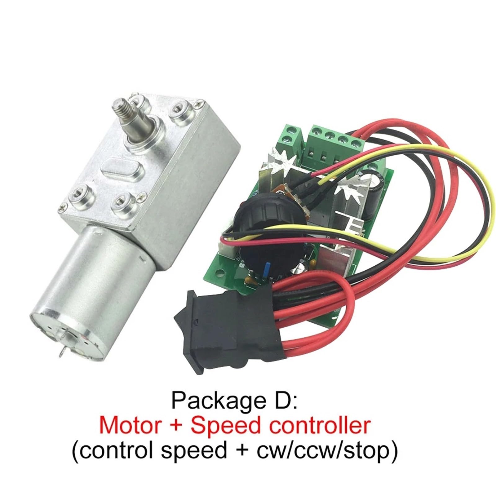 Motorreductor helicoidal JGY370 de 12 V y 24 V con eje de salida de tornillo M5 de 8 mm, utilizado for brocas planas dobles específicas.(Package R,40rpm,12V)