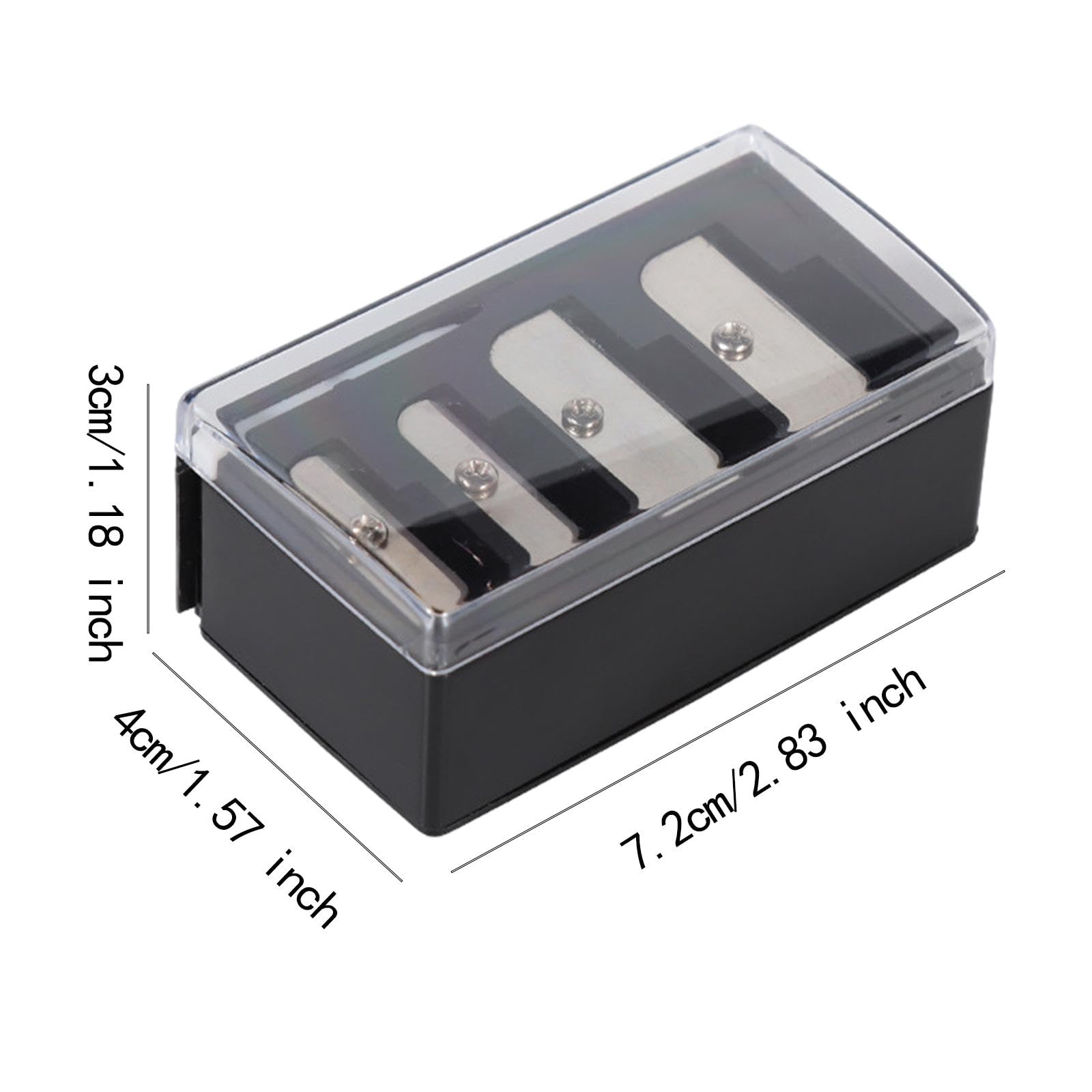 Sacapuntas Portátil 6X para Aplicaciones de Maquillaje, de Mano con Múltiples Orificios.