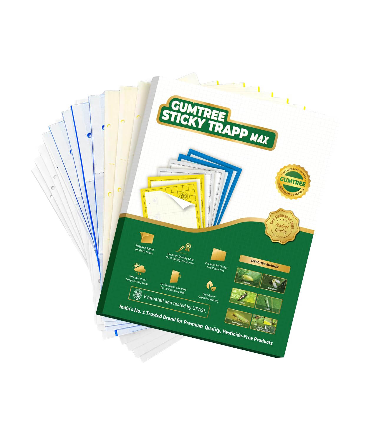 Gumtree Yellow Sticky Traps Max-20 Nos Pack for Farm and Garden Use| Glue Trap for Sap-Sucking Pests Like Aphids, Thrips, Whiteflies, Jassids| Non-Toxic and Chemical Free, Sticky Traps-image-39