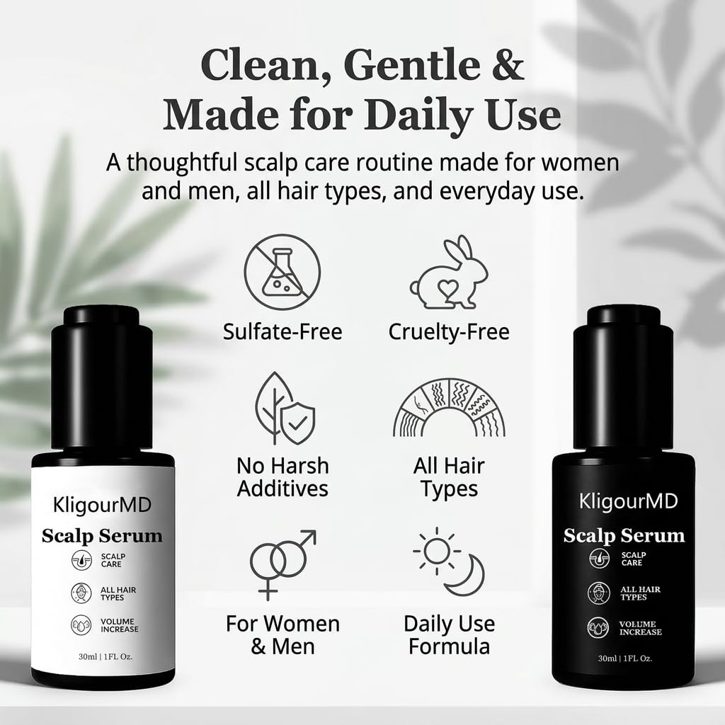 Official KligourMD Hair Serum Bundle, Thinning Hair Treatment with Plant-Based Actives, Prevention & Treatment Scalp Serum Bundle for Men & Women, Reduces Hair Fall | Women & Men
