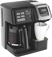 Vista 2 de Hamilton Beach FlexBrew 2-Way Brewer Programmable Coffee Maker (49976) Bundle with Support Extension