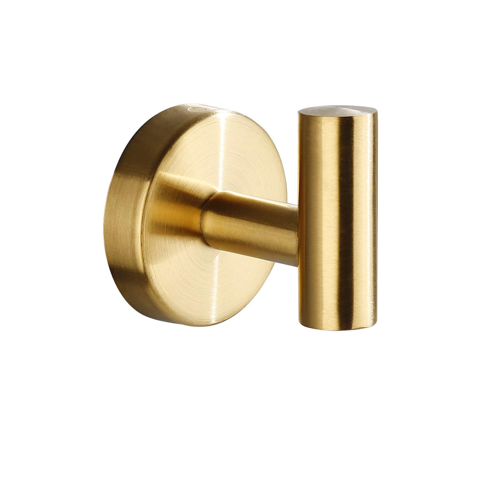 Betadistor Juego de 4 Accesorios de Ferretería de Baño - Estante Montado en Pared de Acero Inoxidable Cepillado SUS 304, 1x Anillo Porta Toallas + 1x Soporte para Rollo de Papel Higiénico + 2 x Gancho