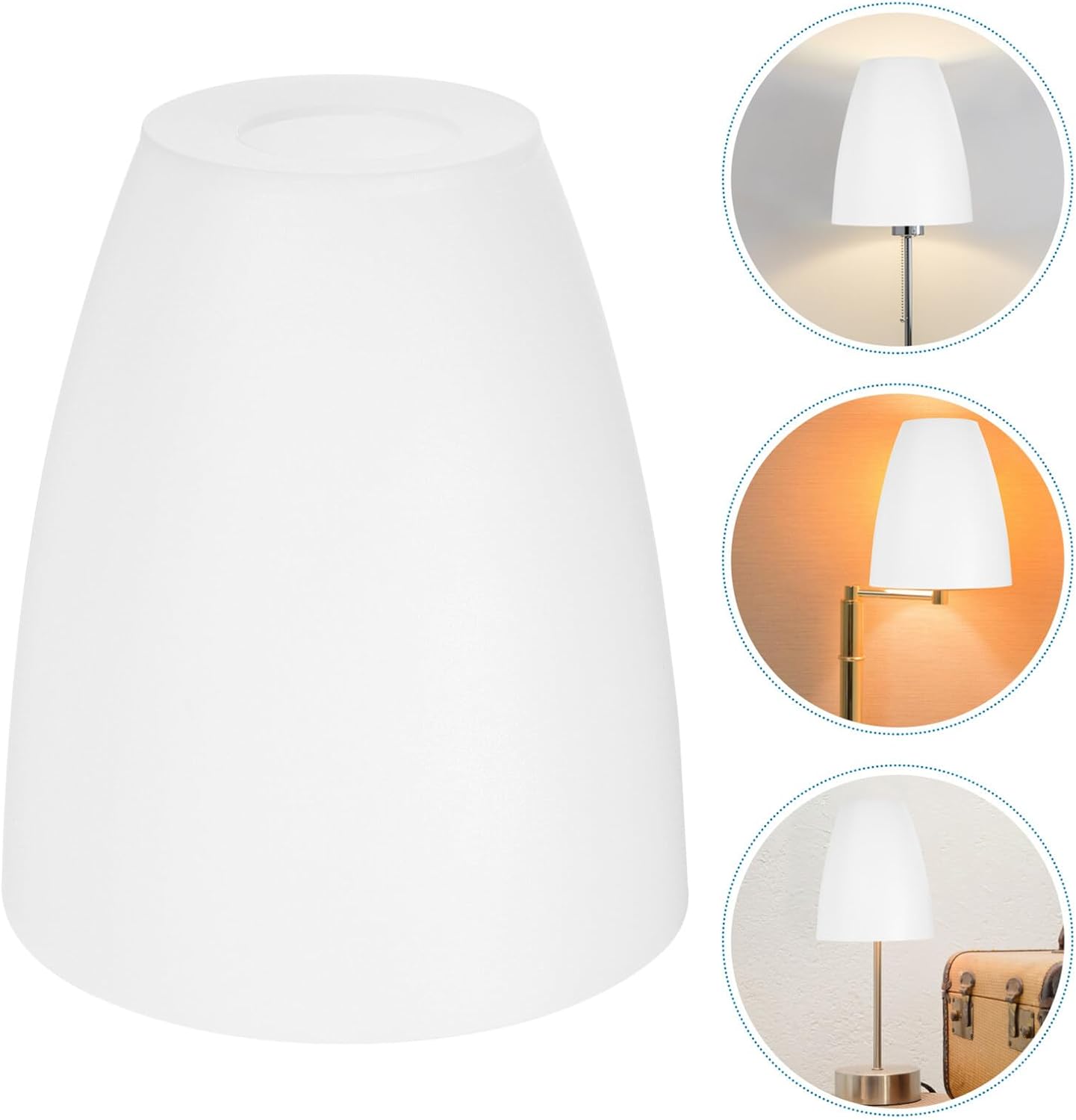 DOITOOL Plastic Lamp Shade Replacement Cover Flat Mouth 4X4 Inch Lamp Shade Cover for Floor and Table Lamps E12 Light Replacement Durable Lighting Accessory