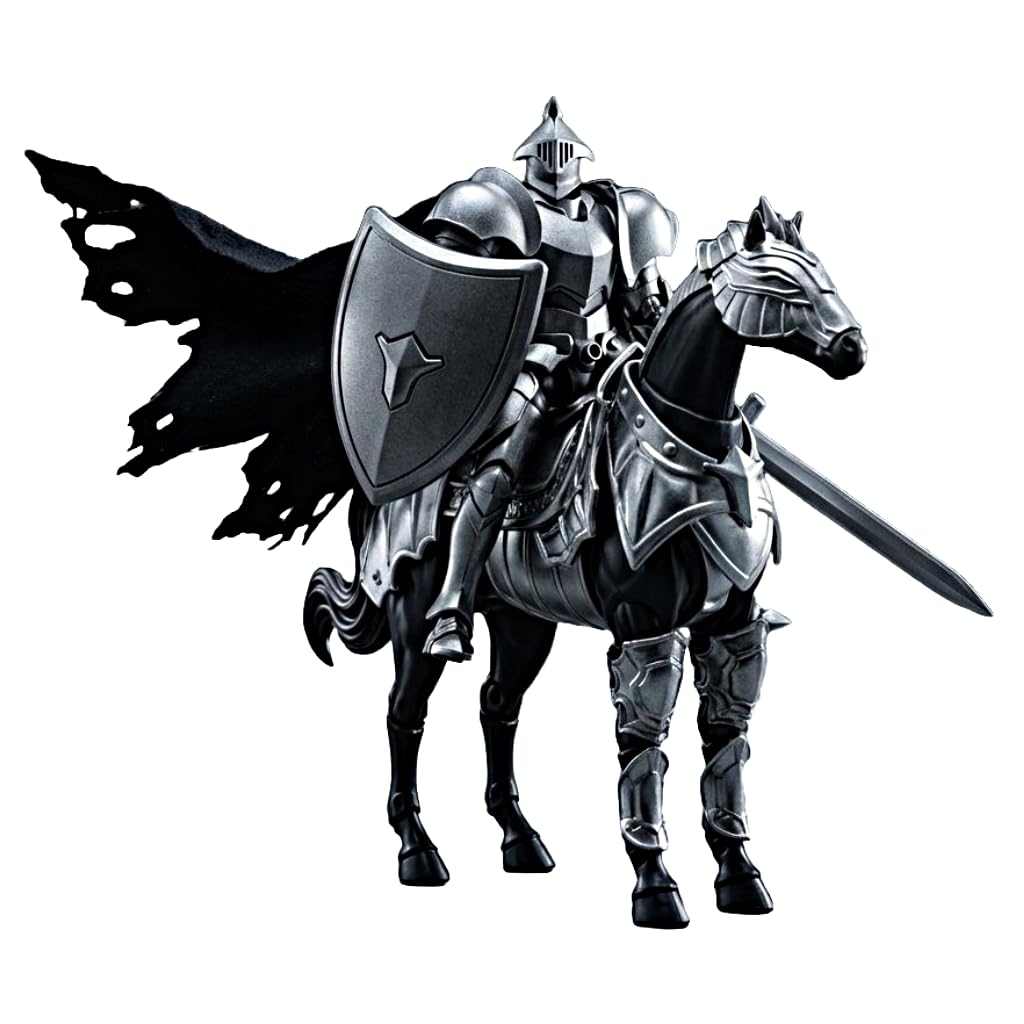 1/12 Scale Medieval Knight Silver Action Figure, Collectible Armored Warrior Model, 6.5 Inch for Adults Ages 15+