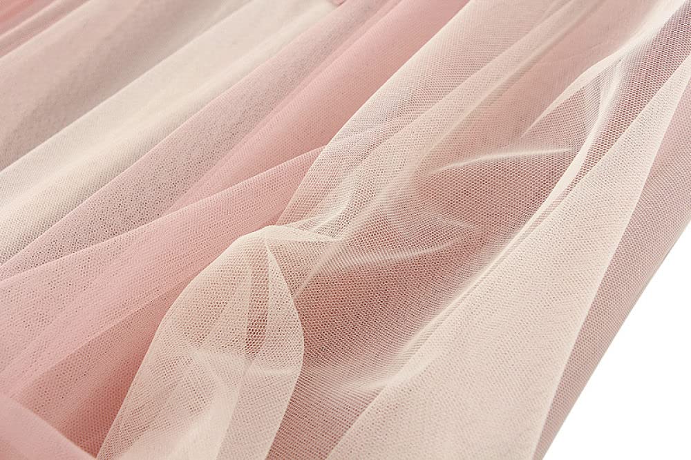 Röcke,Damen Maxirock Rosa Beige Elastisch Hohe Taille Spleißen Schnürung Plissee Tüll Skir A-Linie Schaukel Geraffte Lagenmode Lange Röcke Für Mädchen Damen,L