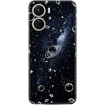 K l fland Vivo Y16 ile Uyumlu K l f, Resimli Desenli, Silikon, Platinium Series, Galaksi, Siyah