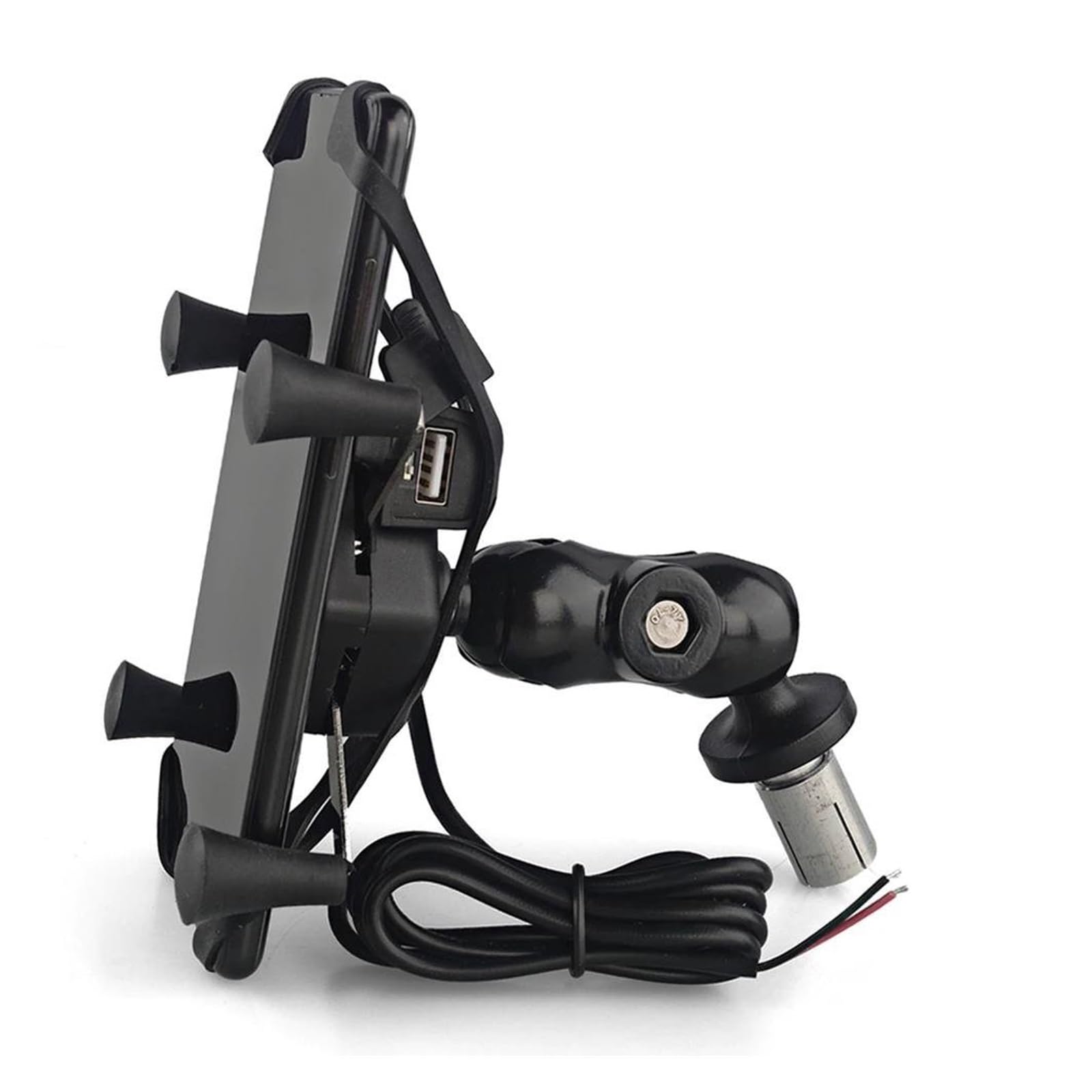 Staffa Montaggio GPS Navigazione Staffa di Navigazione GPS Universale per Telefono per M&OTO con Supporto per Telefono Cellulare con Impugnatura USB GPS Porta Cellulare