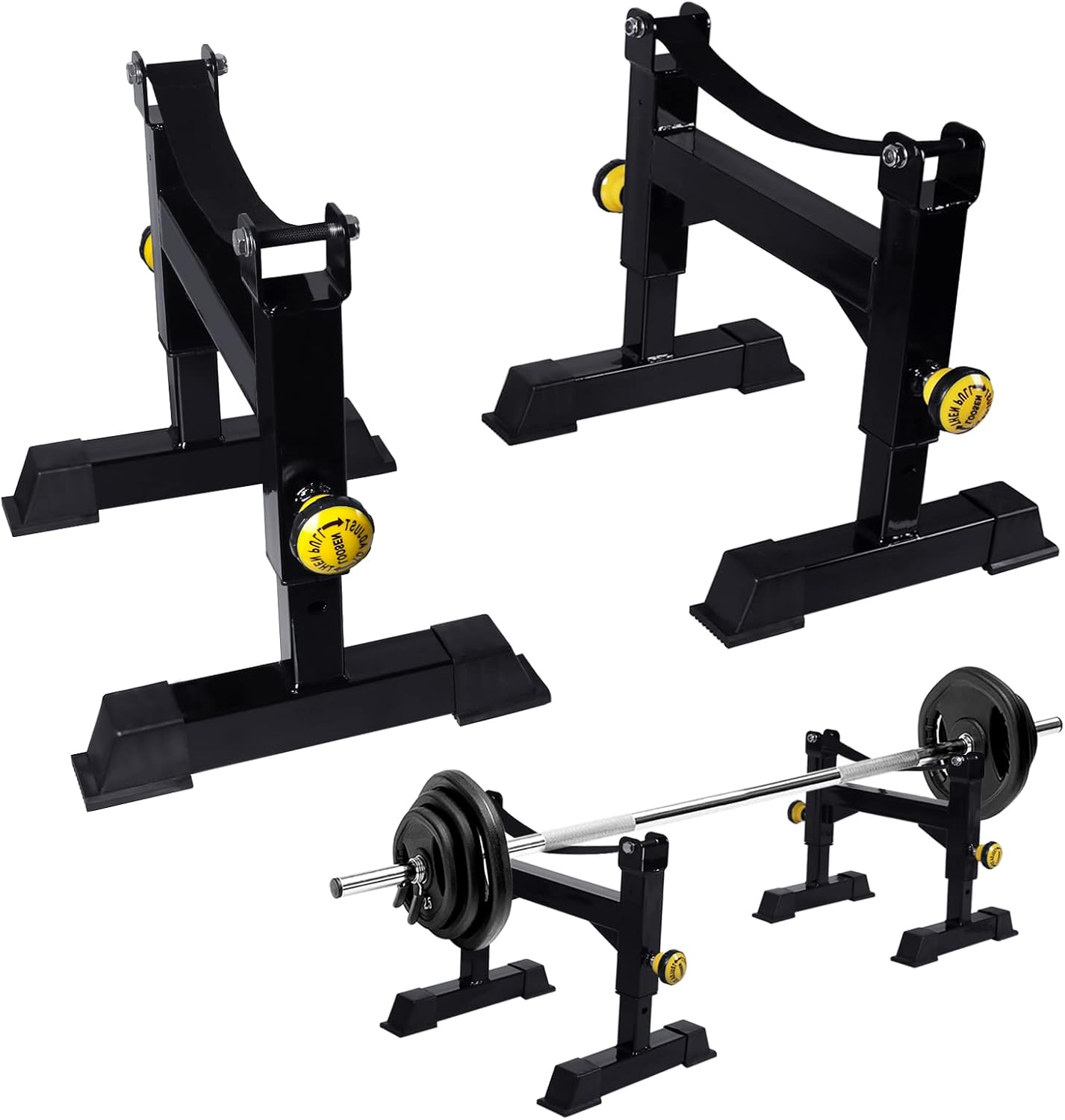 HUCOVIN Deadlift Jack Barbell Stand, Barbell Rack, Barbell